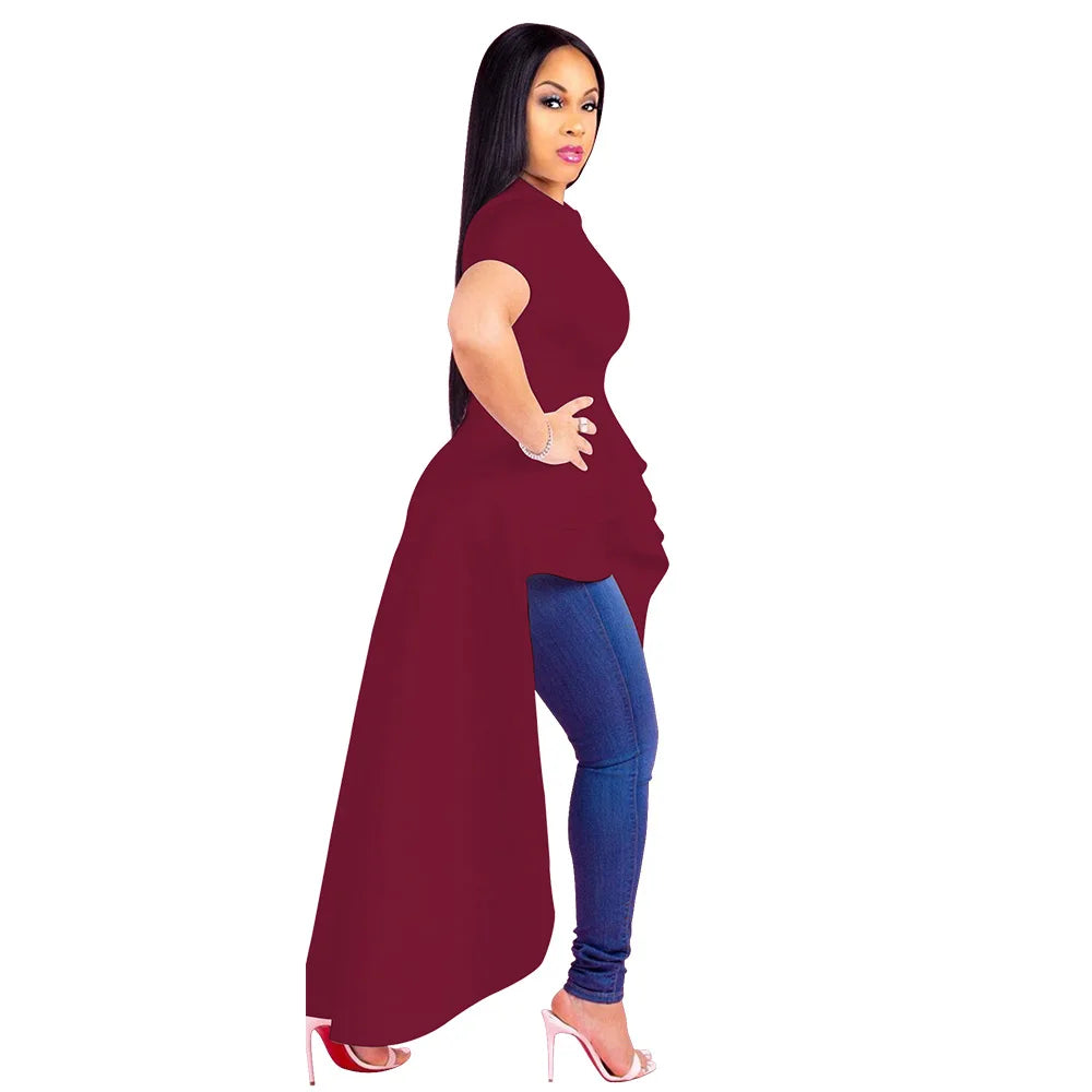 Fashion Evening Party Club Dress For Women Short Sleeve Irregular Ruffle Robe Dinner Dress Female African Clothing White Vestido