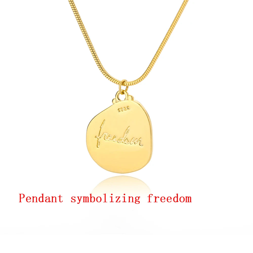 Vintage Coin Necklaces For Women Owl Choker Pendant Necklace Collar Bohemia Carved Freedom Letter Jewelry Gift Bijoux Femme