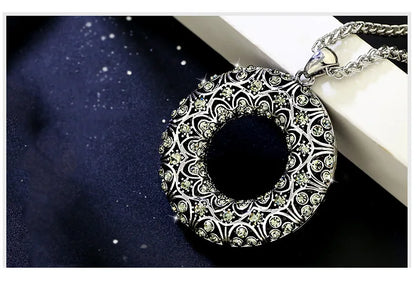 New Arrival Long Necklaces for Women 2024 Fashion Vintage Round Choker Collier Femme Statement Necklaces & Pendants Accessories