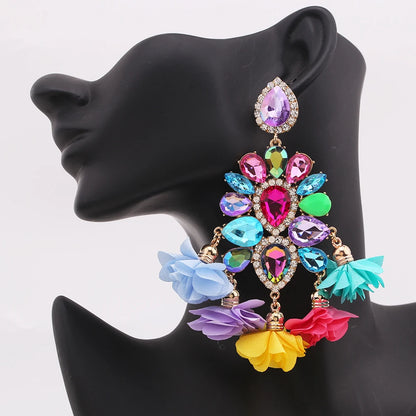 New Earrings Tassel Drop Earring Jewelry Earrings For Women Crystal Earrings Crown Dangle Earrings Long Earrings Boho Earings