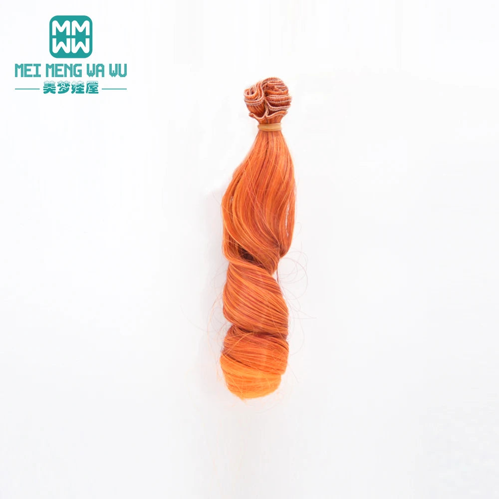 1pcs 15cm*100CM curl brown golden black khaki BJD Doll Wigs hair for 1/3 1/4 BJD dolls