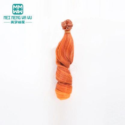 1pcs 15cm*100CM curl brown golden black khaki BJD Doll Wigs hair for 1/3 1/4 BJD dolls