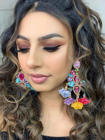 New Earrings Tassel Drop Earring Jewelry Earrings For Women Crystal Earrings Crown Dangle Earrings Long Earrings Boho Earings