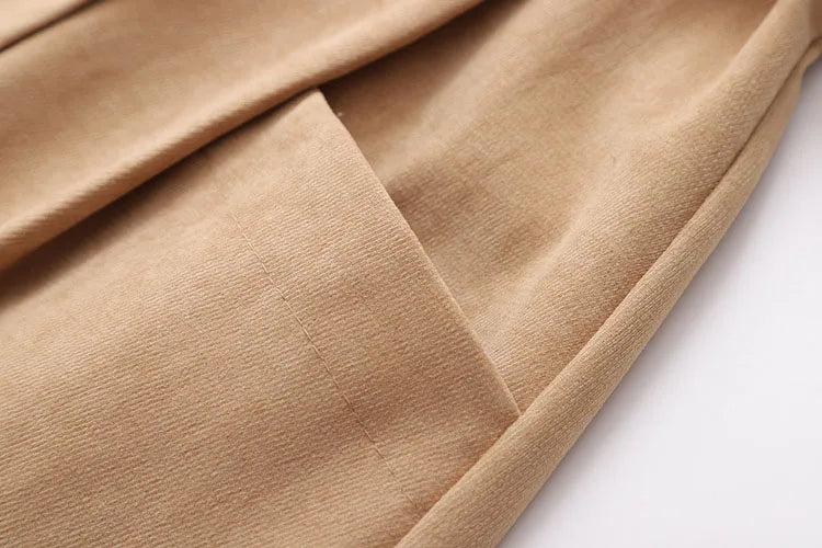 Women Casual Skirts Spring And Autumn Solid High Waist Irregular Pockets Midi Skirts Fashion Simple Elegant Saia Faldas