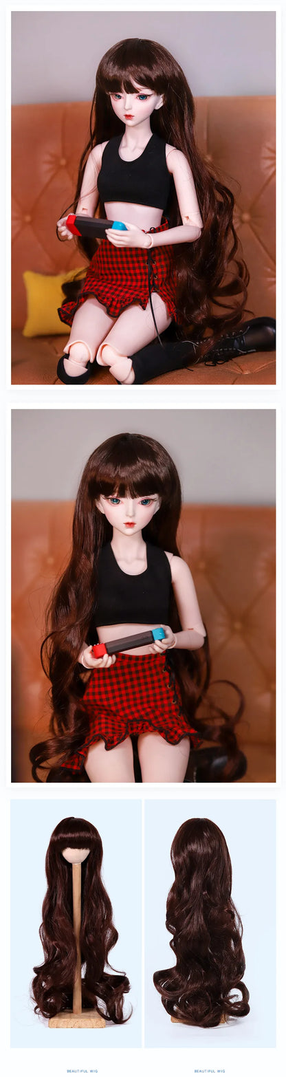 Wig for 1/3 BJD Smooth hair AI MSD SD Kit Toy Gift suit 60cm doll
