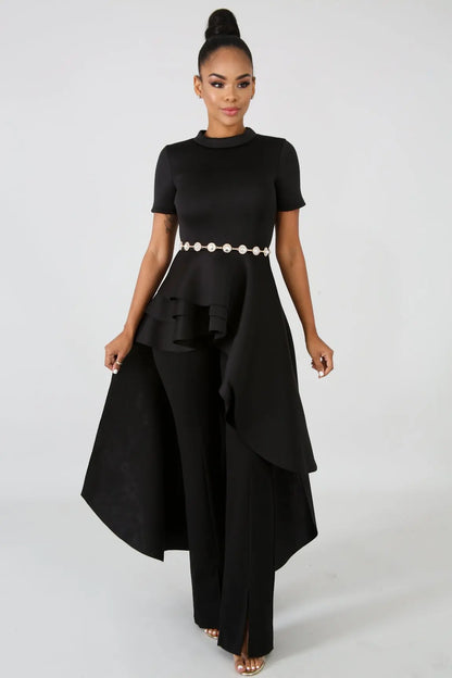 Fashion Evening Party Club Dress For Women Short Sleeve Irregular Ruffle Robe Dinner Dress Female African Clothing White Vestido