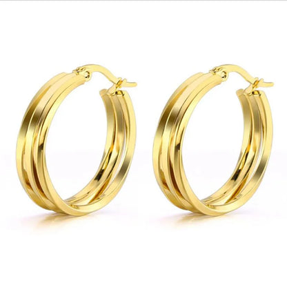 1 Pair Stainless Steel Gold-color Earrings Open Ear Rings For Jewlery Making DIY Components Accessories