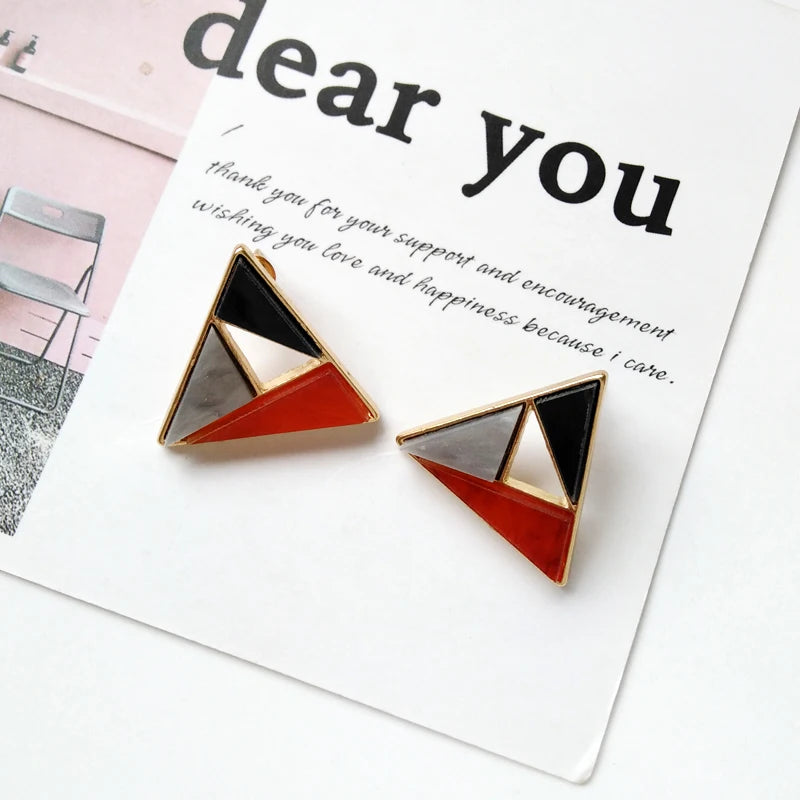fashionable earrings Fashion trend Ms decoration earrings Colourful matching earrings Geometric accessories wholesale earrings