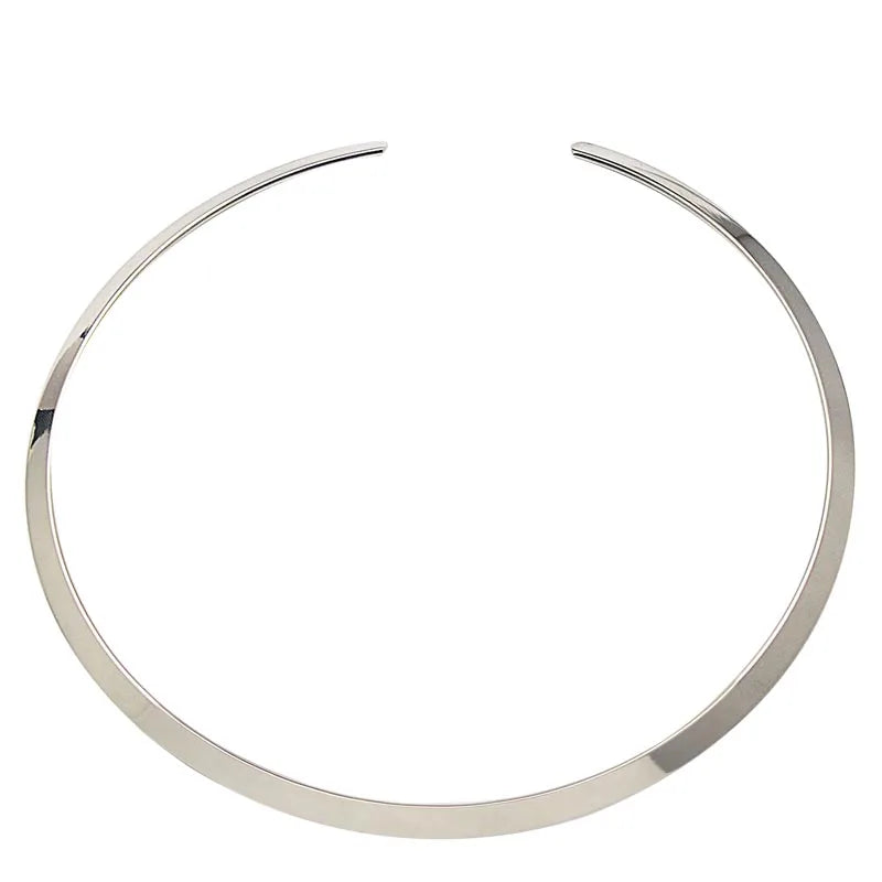 Collar Choker Necklace Neck Jewelry For Women Fashion 316L Stainless Steel Simple Personality Gold Torques Necklace