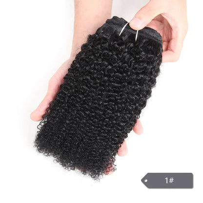 Sleek Afro Kinky Weave Curly Hair Peruvian Human Hair Weave Bundles Deal  #1B #2 #4 Brown Remy Hair Extension
