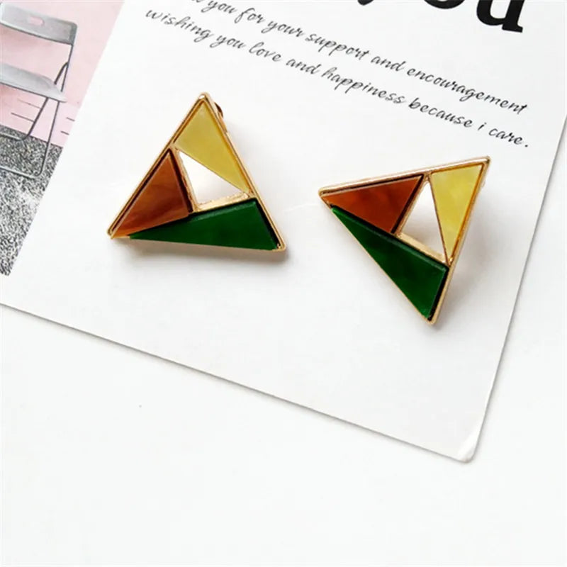 fashionable earrings Fashion trend Ms decoration earrings Colourful matching earrings Geometric accessories wholesale earrings