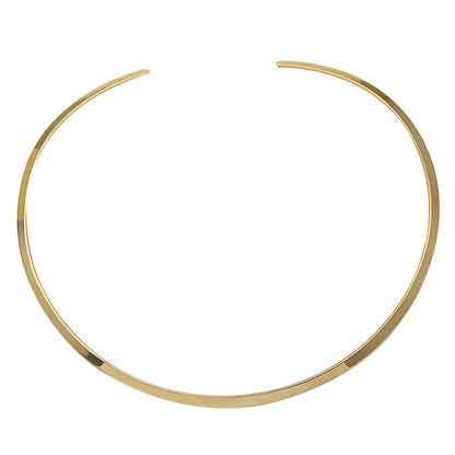 Collar Choker Necklace Neck Jewelry For Women Fashion 316L Stainless Steel Simple Personality Gold Torques Necklace