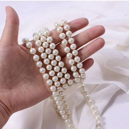 2025 New Fashion Women Jewelry Pearl Bead Necklace Long Sweater Chain Necklace For Women Dress Accessories Gift For Girl Mother