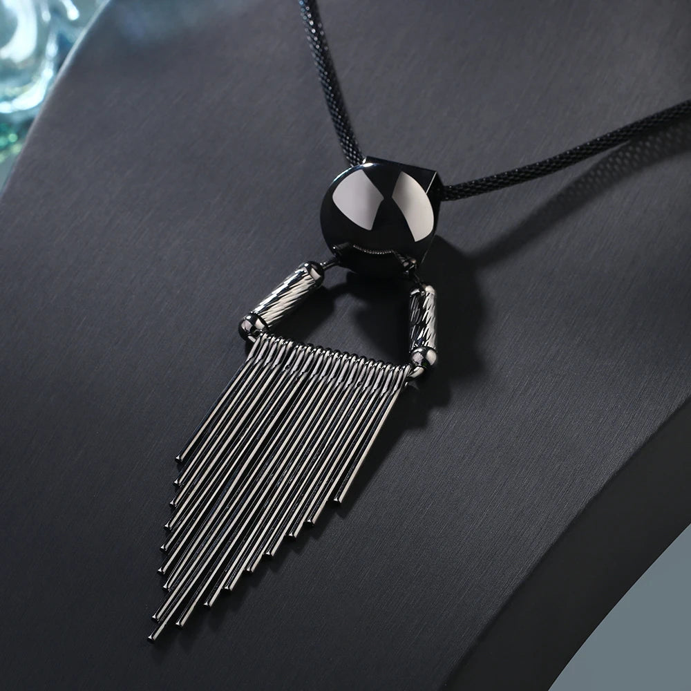 Fashion Long Necklace for Women Collier Femme Vintage Tassel Necklaces & Pendants 2022 Statement Jewelry Collar Mujer Maxi Colar