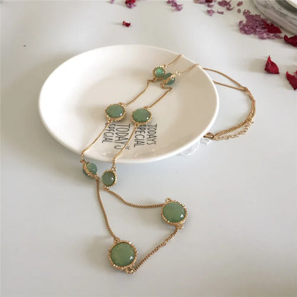 Chain Necklace for Women Gold Color Chain Necklace Pendant on neck Bohemian Sweater Necklace Women Jewelry Wholesale