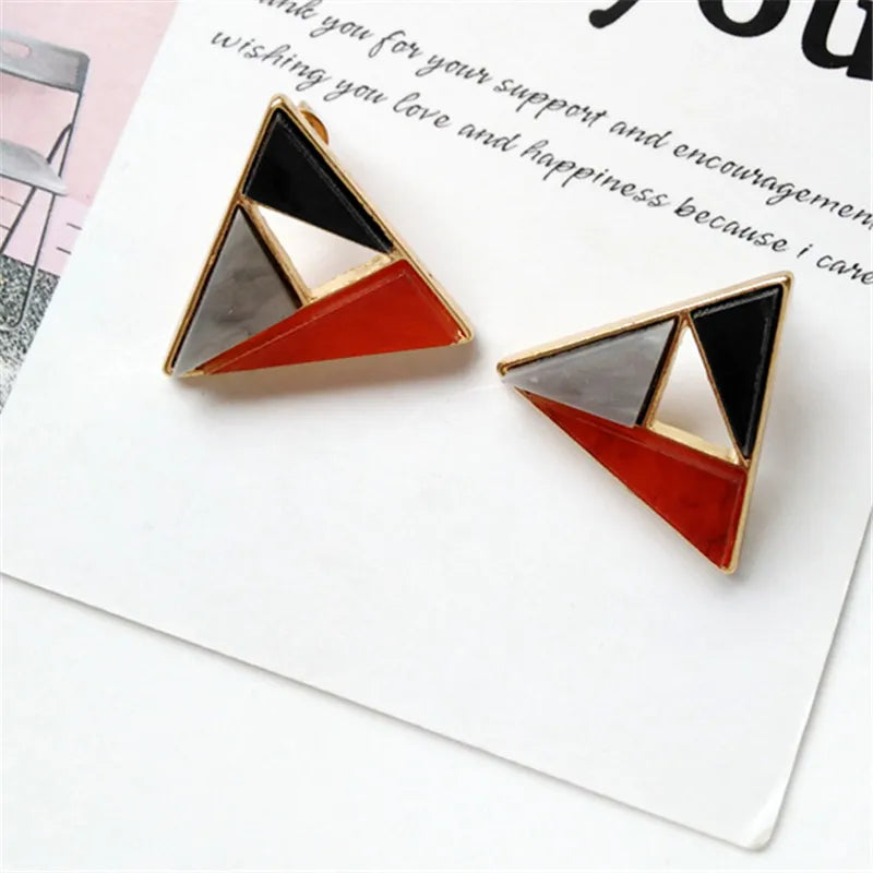 fashionable earrings Fashion trend Ms decoration earrings Colourful matching earrings Geometric accessories wholesale earrings