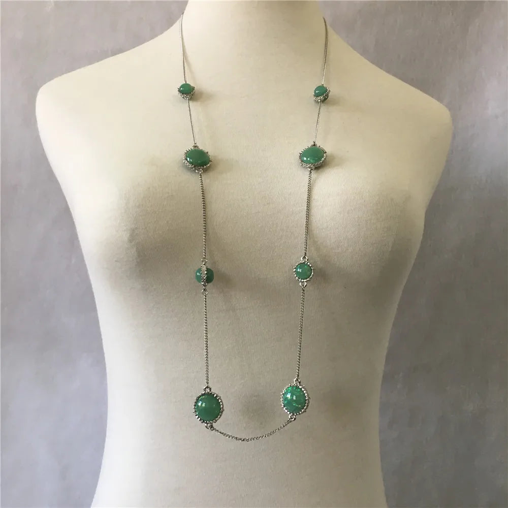 Chain Necklace for Women Gold Color Chain Necklace Pendant on neck Bohemian Sweater Necklace Women Jewelry Wholesale