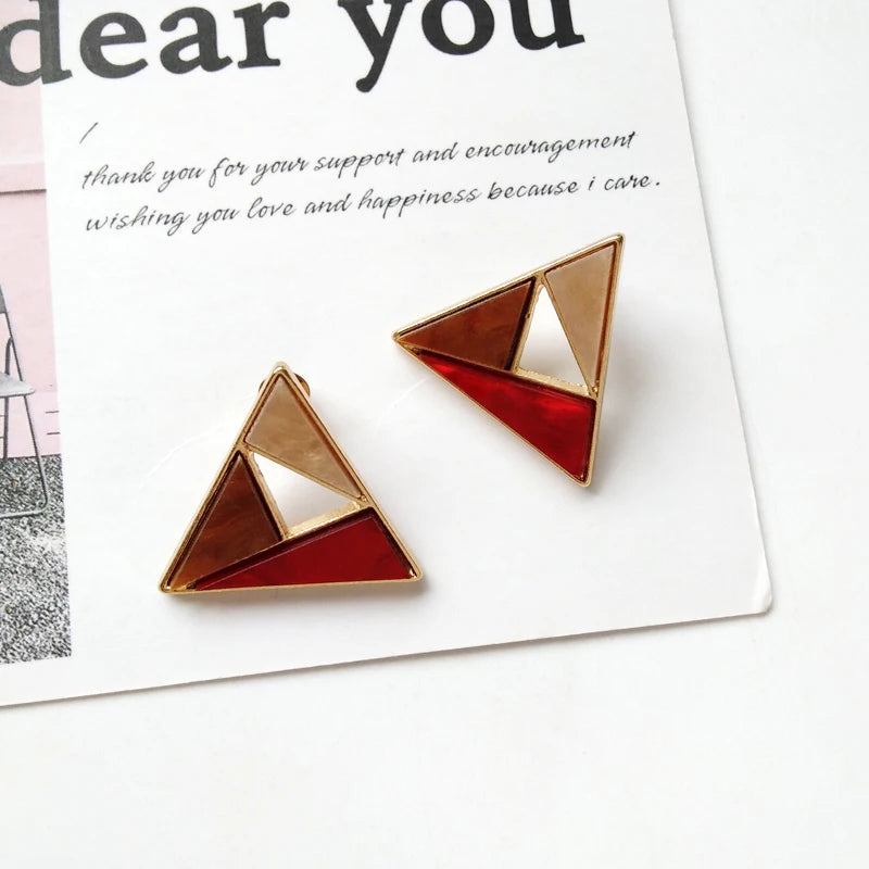 fashionable earrings Fashion trend Ms decoration earrings Colourful matching earrings Geometric accessories wholesale earrings