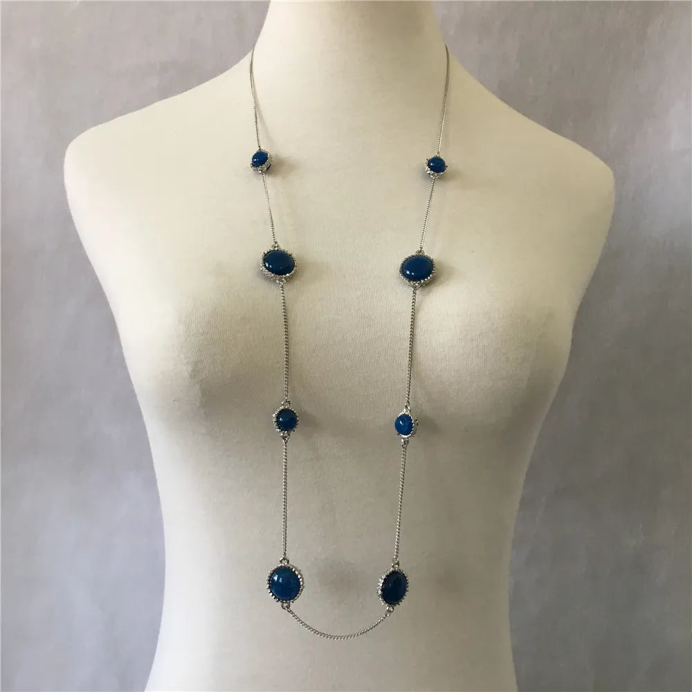 Chain Necklace for Women Gold Color Chain Necklace Pendant on neck Bohemian Sweater Necklace Women Jewelry Wholesale