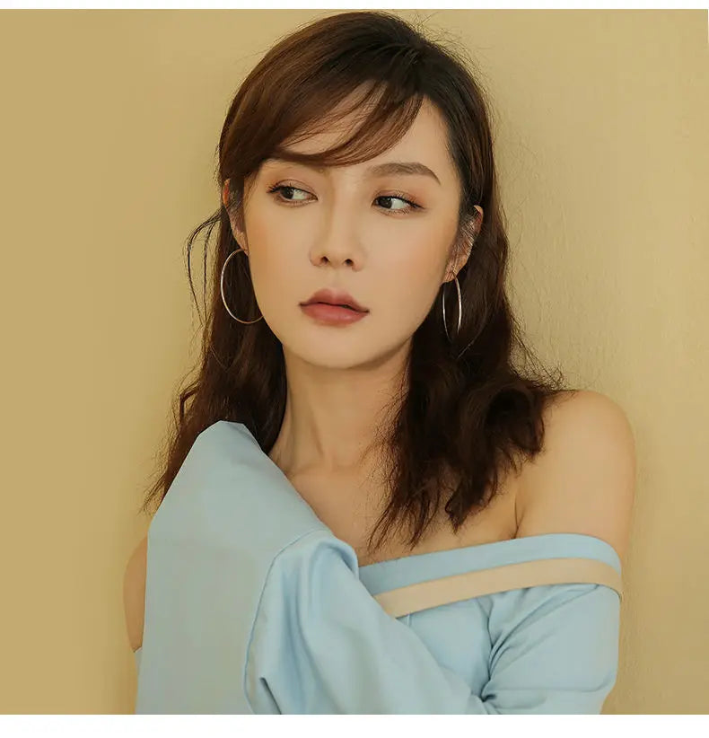 925 sterling silver earrings Big earrings Earrings for women Wedding earrings Round earrings Silver earrings Earrings circle