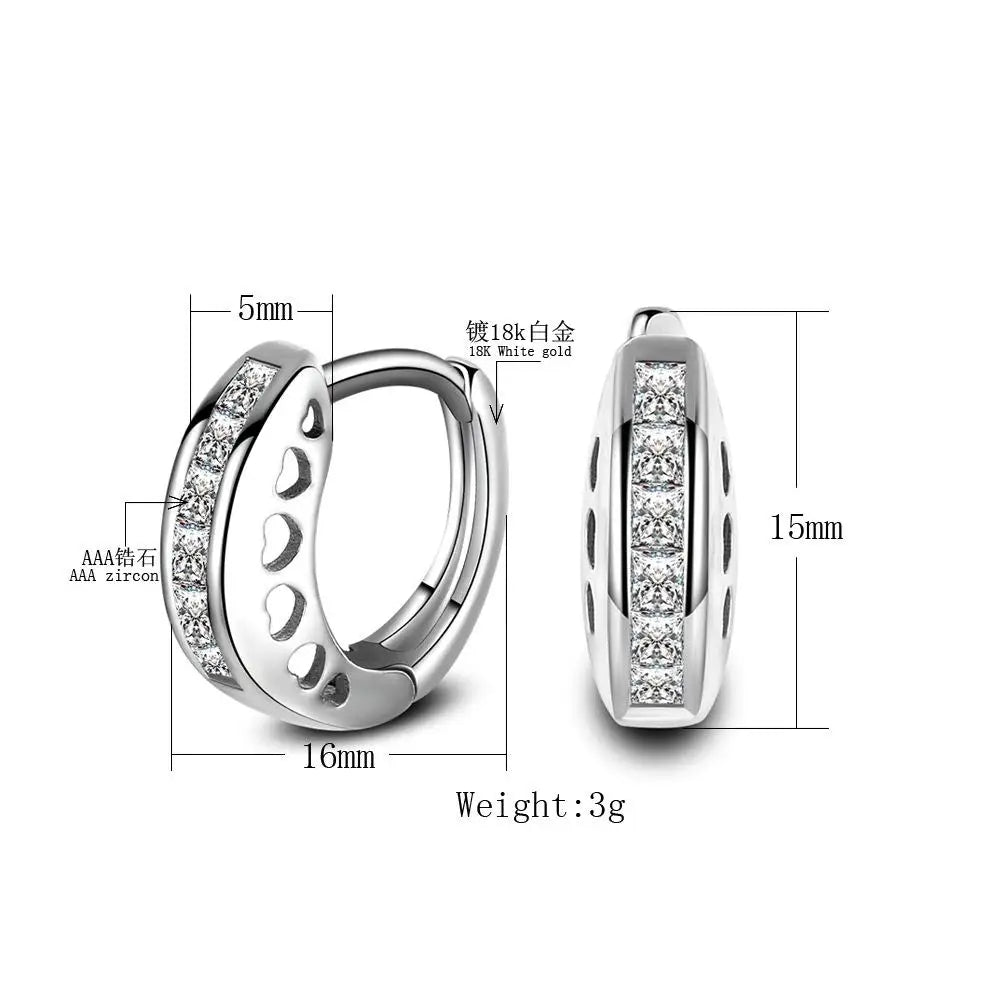 Crystal Earing Brincos Pendientes Mujer Earrings Stud Orecchini Oorbellen Women Jewelry Zircon Stud Earrings For Women Brinco