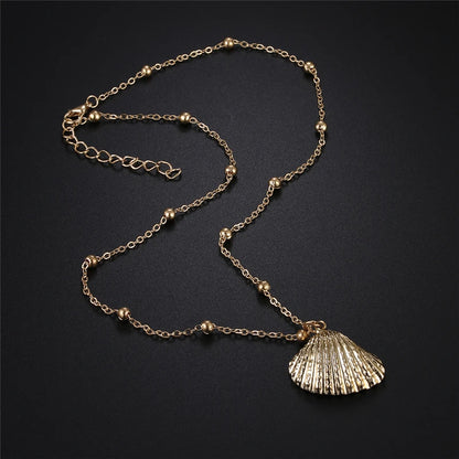 Natural Bohemian Conch Necklaces For Women Girls Fashion Shell Cowrie Pendant Necklace Ocean Beach Female Summer Jewelry Gifts