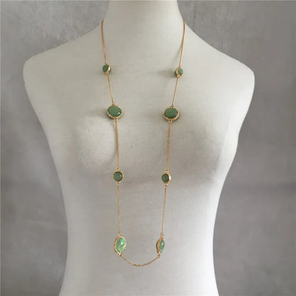 Chain Necklace for Women Gold Color Chain Necklace Pendant on neck Bohemian Sweater Necklace Women Jewelry Wholesale