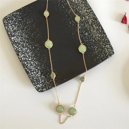 Chain Necklace for Women Gold Color Chain Necklace Pendant on neck Bohemian Sweater Necklace Women Jewelry Wholesale