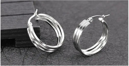 1 Pair Stainless Steel Gold-color Earrings Open Ear Rings For Jewlery Making DIY Components Accessories