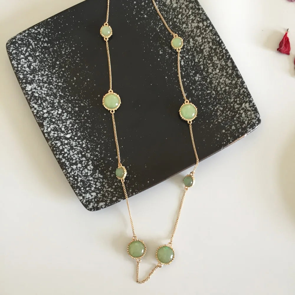 Chain Necklace for Women Gold Color Chain Necklace Pendant on neck Bohemian Sweater Necklace Women Jewelry Wholesale