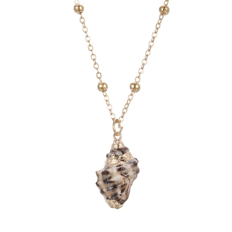 Natural Bohemian Conch Necklaces For Women Girls Fashion Shell Cowrie Pendant Necklace Ocean Beach Female Summer Jewelry Gifts