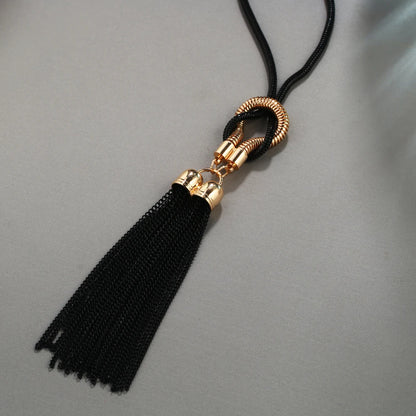 Fashion Long Necklace for Women Collier Femme Vintage Tassel Necklaces & Pendants 2022 Statement Jewelry Collar Mujer Maxi Colar