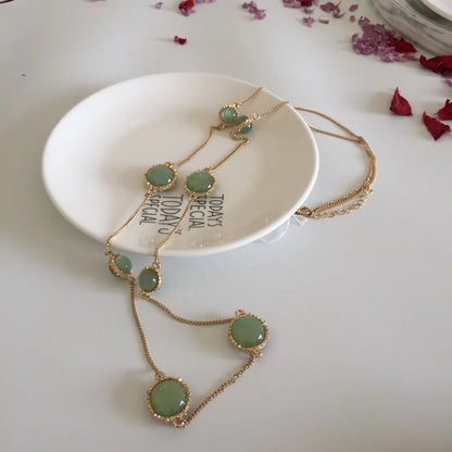 Chain Necklace for Women Gold Color Chain Necklace Pendant on neck Bohemian Sweater Necklace Women Jewelry Wholesale