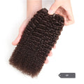 Sleek Afro Kinky Weave Curly Hair Peruvian Human Hair Weave Bundles Deal  #1B #2 #4 Brown Remy Hair Extension
