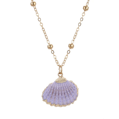 Natural Bohemian Conch Necklaces For Women Girls Fashion Shell Cowrie Pendant Necklace Ocean Beach Female Summer Jewelry Gifts