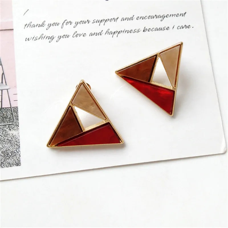 fashionable earrings Fashion trend Ms decoration earrings Colourful matching earrings Geometric accessories wholesale earrings