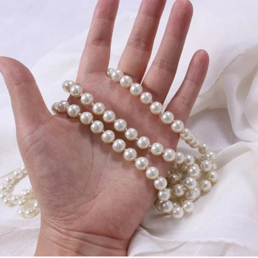 2025 New Fashion Women Jewelry Pearl Bead Necklace Long Sweater Chain Necklace For Women Dress Accessories Gift For Girl Mother