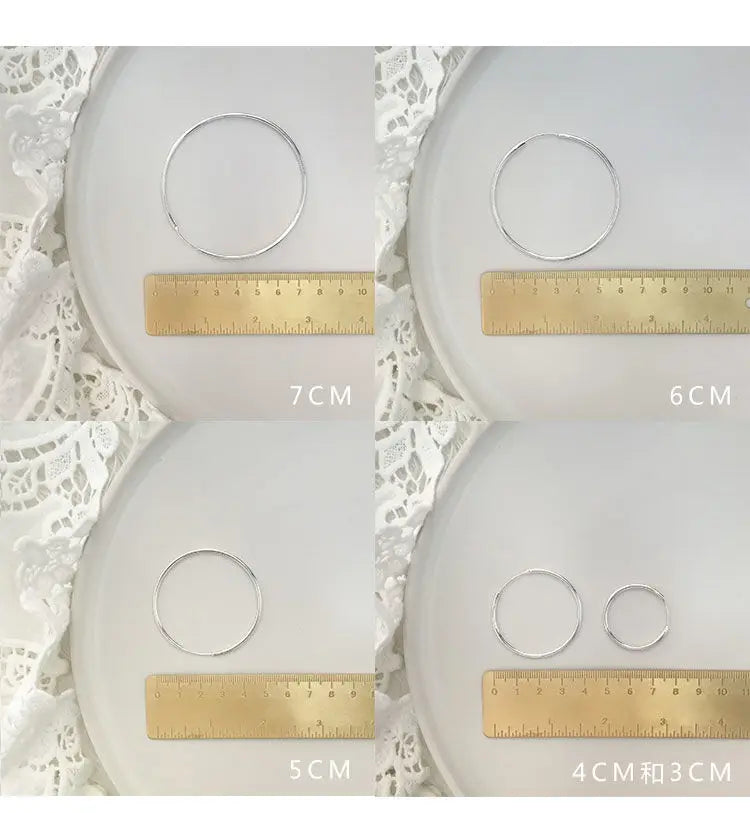 925 sterling silver earrings Big earrings Earrings for women Wedding earrings Round earrings Silver earrings Earrings circle