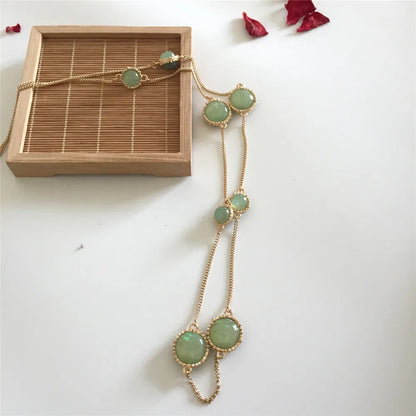 Chain Necklace for Women Gold Color Chain Necklace Pendant on neck Bohemian Sweater Necklace Women Jewelry Wholesale