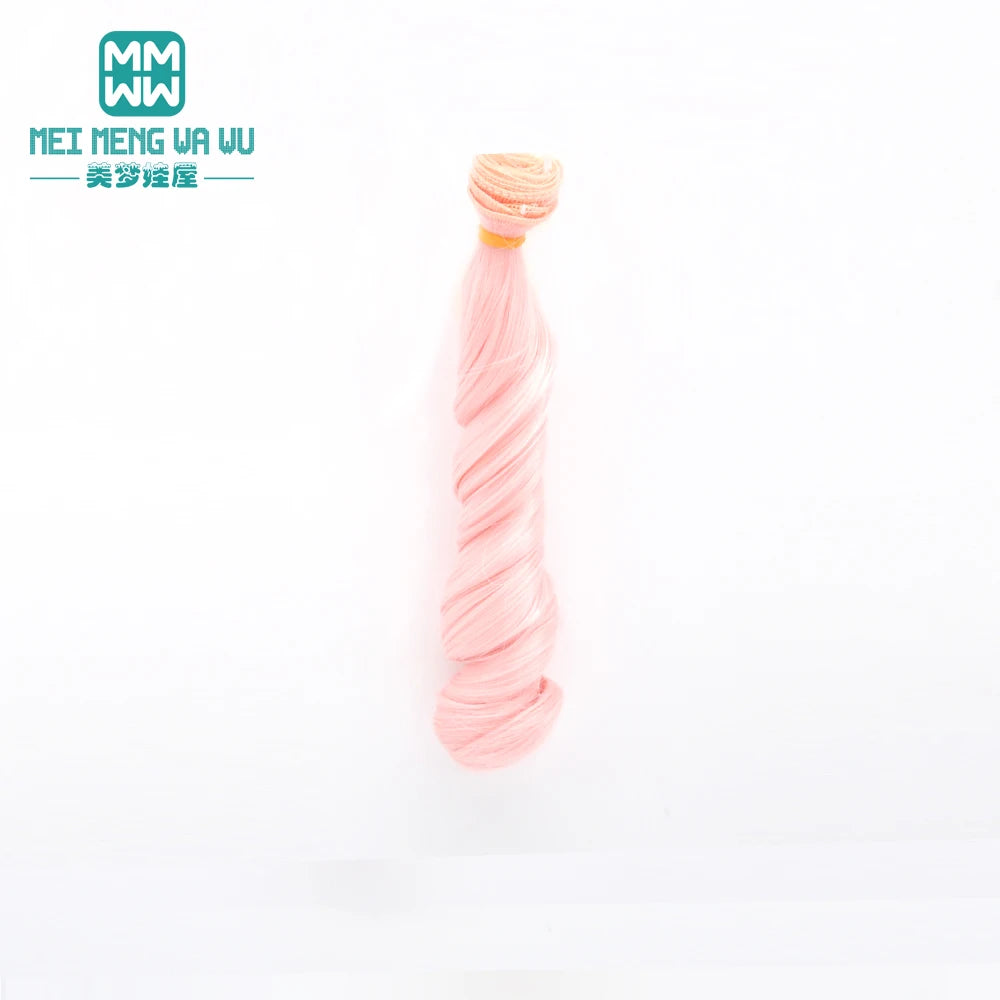 1pcs 15cm*100CM curl brown golden black khaki BJD Doll Wigs hair for 1/3 1/4 BJD dolls