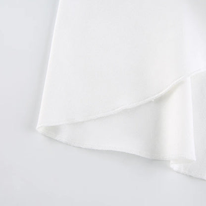 Summer Ruched Skirts For Women White Y2K Mini Beachwear High Waist Casual Short Skirt Fashion Kawaii Korean Style Pleated Skirt