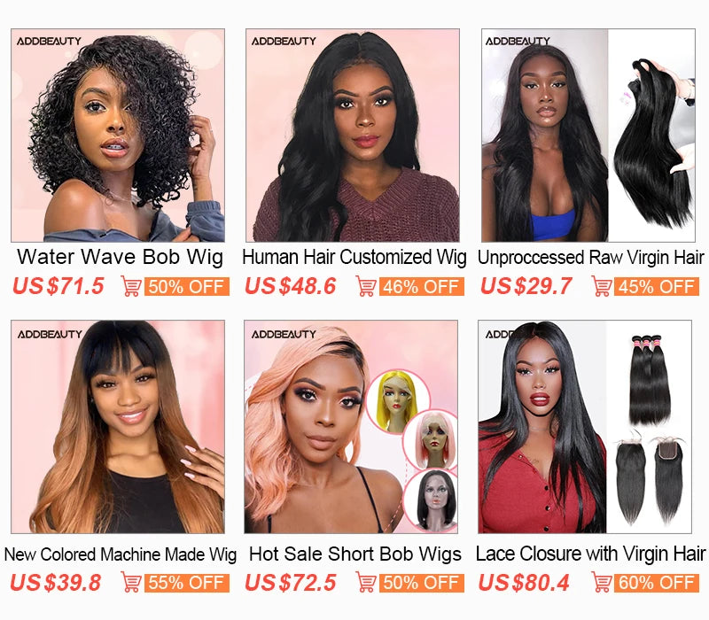 Loose Wave Human Hair Bundles Addbeauty Brazilian Virgin Human Hair Weave for Women Hair Extension Natural Color Double Drawn