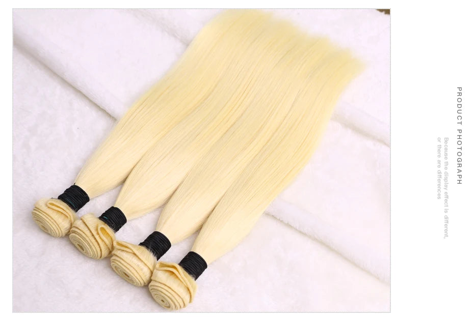 613 Blonde Colored Straight Human Hair Bundles 1 Pcs Double Drawn Raw Vietnamese Hair Bundles Weave Weft 22 24 26 28 30 32 Inch