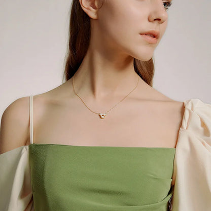 Cute Anime Necklaces For Women Crystal Bear Cartoon Pendant Necklace 2023 Luxury Clavicle Chain Fashion Korean Jewelry Wholesale