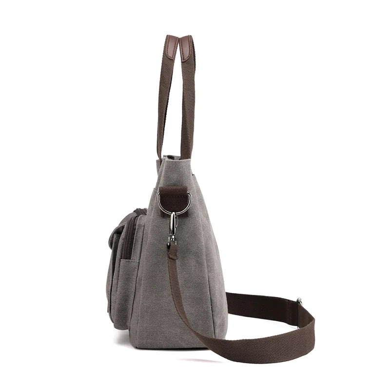 2024 Women Bag New Fashion Messenger Bag Women Shoulder Bag Canvas Handbag Purse Large Capacity Fashion Female Tote Shopping Bag