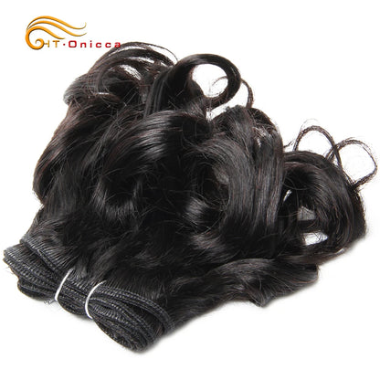 Curly Brazilian Hair Weave Bundles Bouncy Opran Curls Ombre Human Hair Bundles 8 Inch 6 Bundles Short Hair Extension