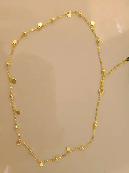 Choker Necklaces for Women Real 925 Sterling Silver Geometric irregular Round Necklaces Clavicle Chain Cute Jewelry Accessories