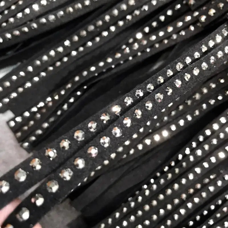 Women Skirt Fashion 2025 New Autumn High Waist Belt Multi Layer Short  Heavy Drilling Rhinestones Fringed Skirt with Cake A Line