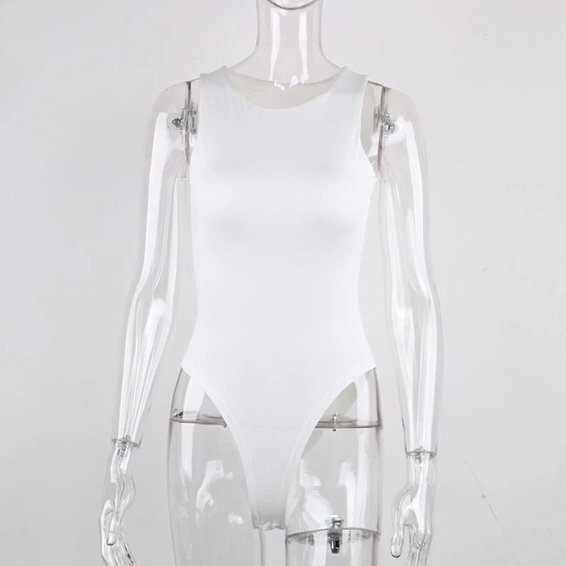 Sexy Tank Tops For Women White O Neck Sleeveless Corset Summer Off Shoulder Body Tops Streetwear Sexy Bodysuit Female Tank Top