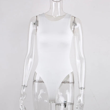 Sexy Tank Tops For Women White O Neck Sleeveless Corset Summer Off Shoulder Body Tops Streetwear Sexy Bodysuit Female Tank Top